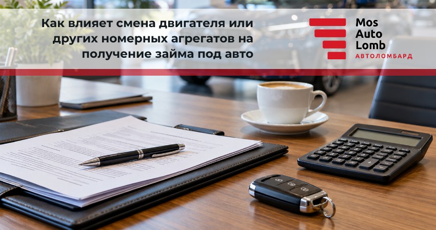Как влияет смена двигателя или других номерных агрегатов на получение займа под авто